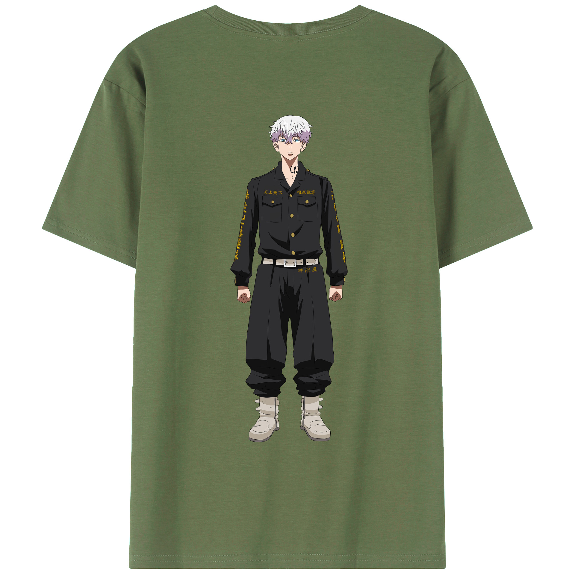 （画像用） 東京リベンジャーズ Tokyo Revengers 綿100％ メンズ半袖Tシャツ（バックプリント） 通気性
